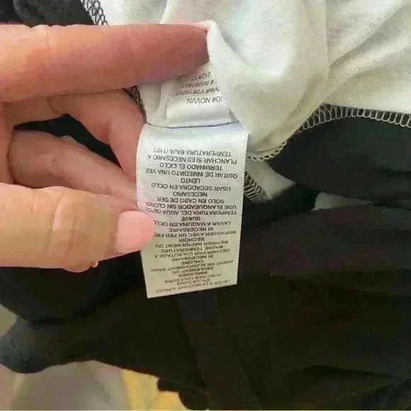 DKNY Tank Maxi Dress Size S Black Grey White Stripes Stretch Casual Boho Pockets - Picture 9 of 10